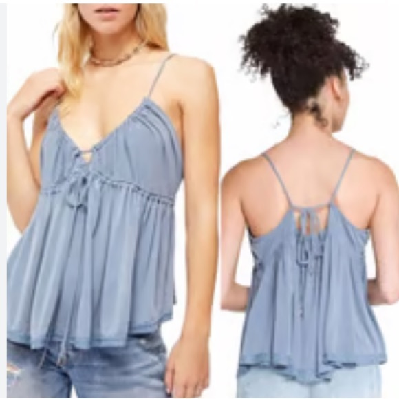 Free People Soft Blue Camisole Top - Picture 2 of 3